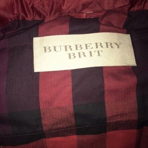 Burberry red vest jacket size large